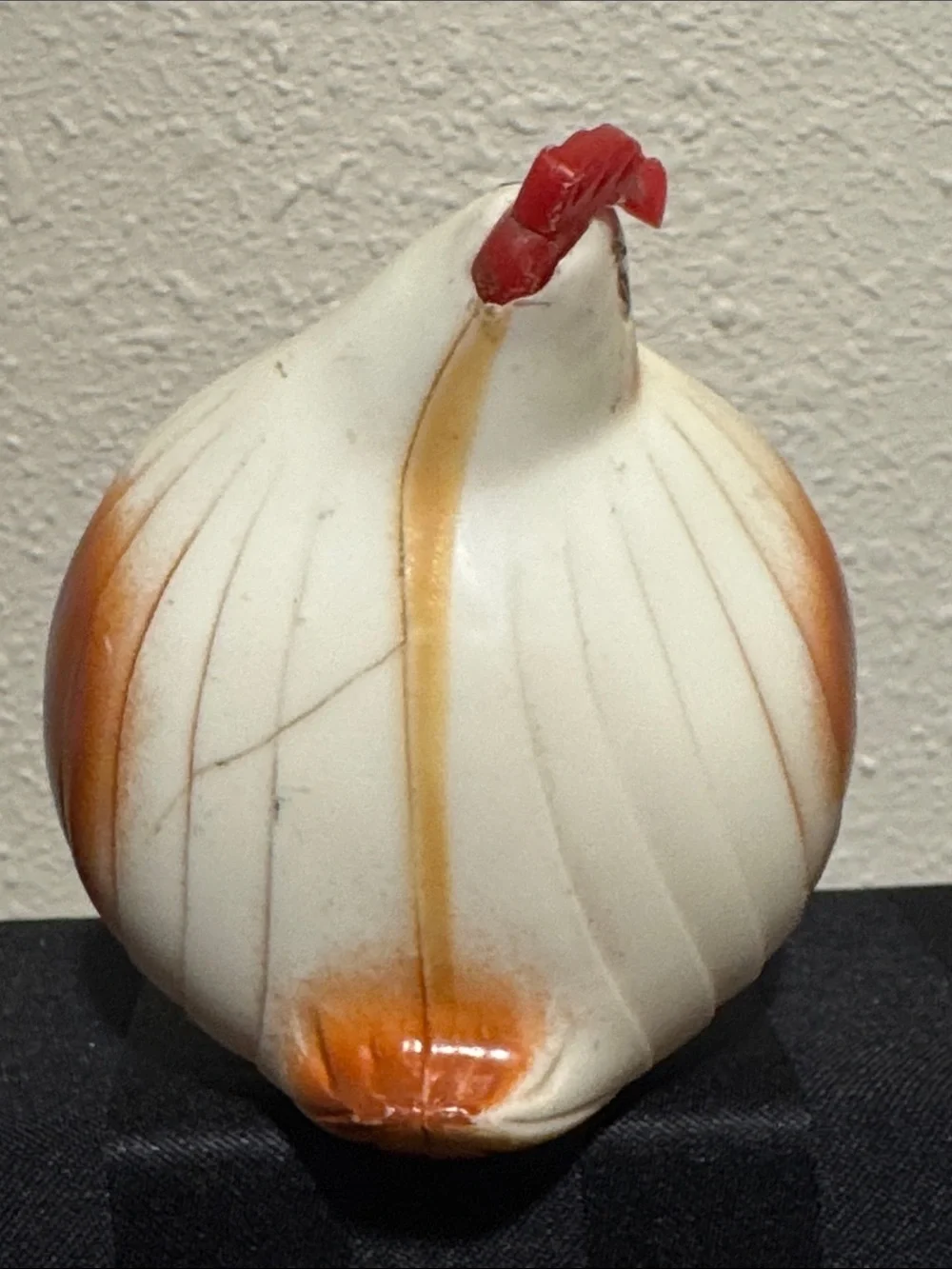 Vintage Plastic Rooster Salt & Pepper Shakers - Cream with brown and red accents